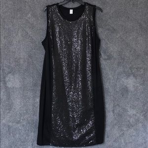 NWT Black Sequin Panel Dress